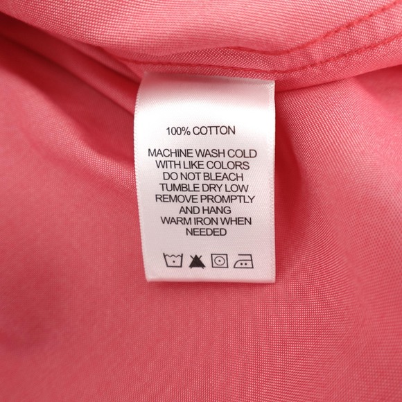 Foxcroft Shirt Womens 14 Red Pandora 3/4 Sleeve Button Front Designer - Picture 12 of 12